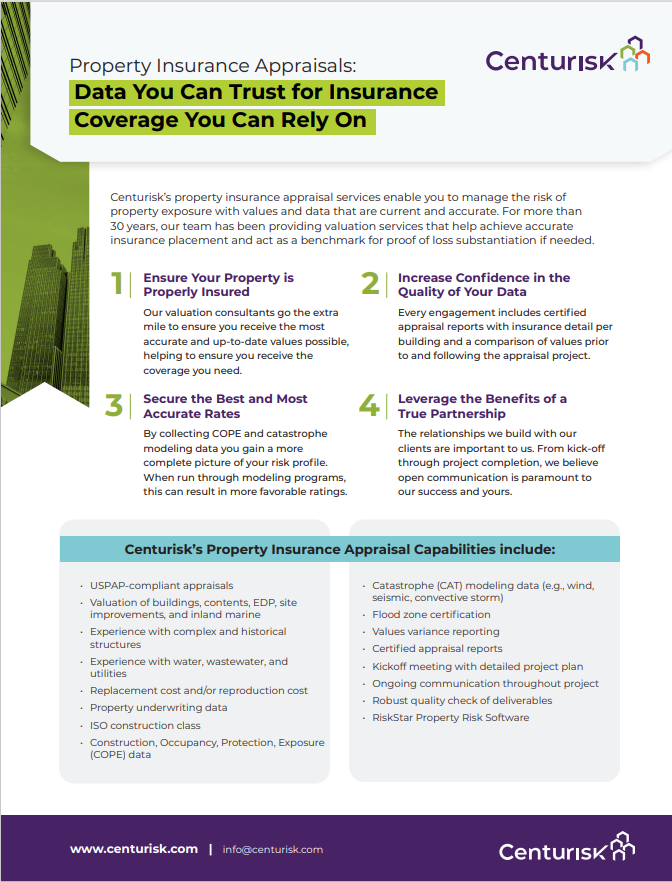 Centurisk Property Insurance Appraisal Brochure