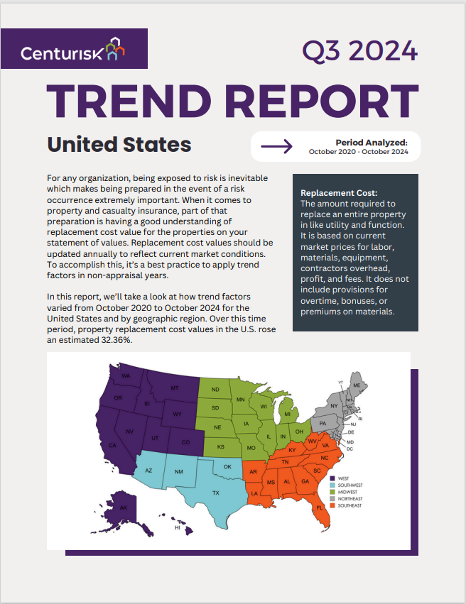 US Replacement Cost Trend Report Q3 2024