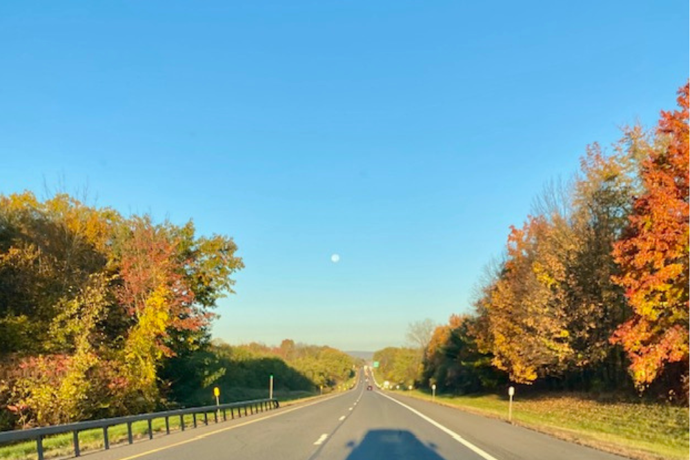 On the road in upstate New York